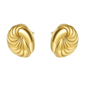 Spiral Oversized Stud Earrings Waterproof