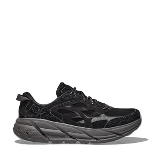 Hoka Elite Terrain System Clifton L Suede Trainer Black / Satellite Grey
