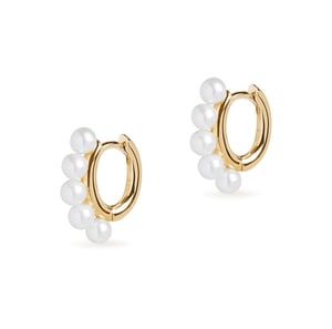 Pearl Huggie Earrings