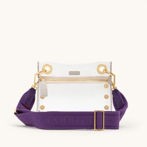 Hammitt Webbing Crossbody Strap Game Day Purple Brushed Gold