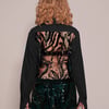 Party Back Shirt - Black Sequin - Black Cotton