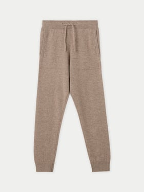Organic Cashmere Color Kids Track Pants - 11-12 years / taupe / KK0038-57