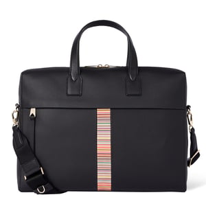 Paul Smith Signature Stripe Folio Bag Black