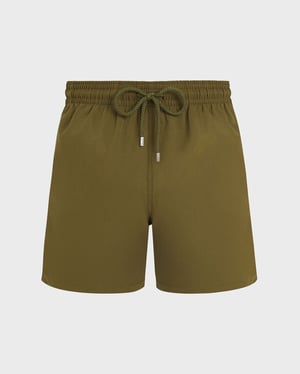 Vilebrequin - Men Micro-perforated Ultra-light And Packable Swim Shorts Solid - Swimwear - Mahina - Green - Size XXXL