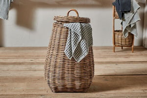 nkuku Amandi Rattan Laundry Bin | Storage | One Size | Natural