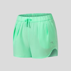 Women's ANTA Run Woven Shorts - Neon Green / XL