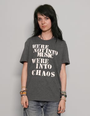 We're Into Chaos' T-Shirt in Grey