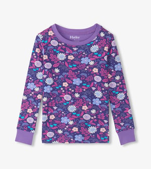 Girls Tiny Flowers Cotton Pajama Set