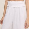 White Cropped Palazzo Double Gauze Trouser