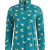 Weird Fish Reena 1/4 Zip Printed Microfleece Forest Night Size 10