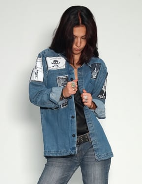 Denim Patched Shirt
