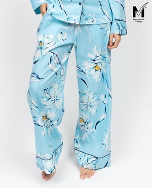 Madelyn Womens Floral Print Wide Leg Pyjama Bottoms - 28
