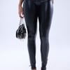 AKIRA Te Quiero High Rise Faux Leather Skinny Pants With 4 Way Stretch | Black | Size 25