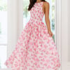 Flora Fields Maxi Dress Pink