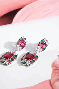 925 Silver It's The Holidays Earrings Silver