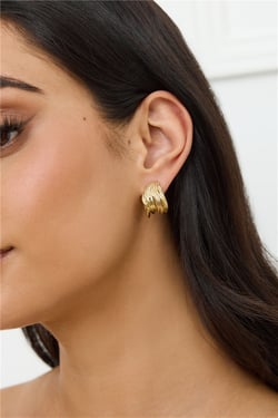 18k Gold Plated Charmed Earrings Gold