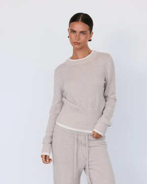 Tove Layered Cashmere Crewneck - Large