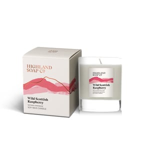 2 for £47 - Soya Wax Candles - Wild Scottish Raspberry