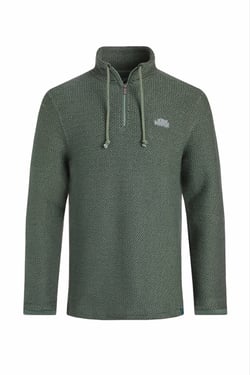 Weird Fish Cruiser 1/4 Zip Macaroni Sweatshirt Army Green Size XL