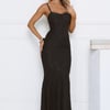Sunset Gleam Maxi Dress Black