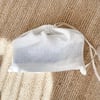 100% Linen Solid-Color Drawstring Storage Bag - Natural Linen / One Size