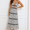 Spring Garden Party Midi Dress Beige