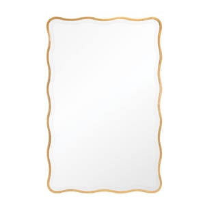 Candice Gold Leaf Rectangle Modern Mirror