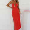 Temperature Rising Strapless Maxi Dress Red