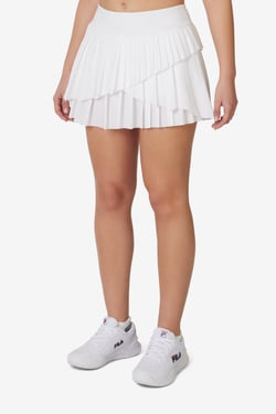 Asymmetrical Pleated Tennis Skort - L