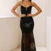 Emerald Serendipity Sequin Maxi Dress Black