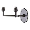 double insignia wall fitting in antique bronze