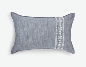 QE Home Harlow Pillow Sham, Contemporary, Grey, Queen