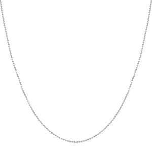 Bead Chain Necklace Silver