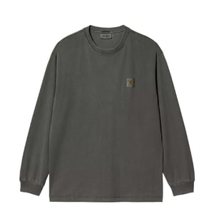 Carhartt WIP L/S Nelson T-Shirt Black Garment Dyed