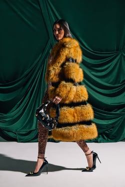 AKIRA Maddox Paneled Faux Fur | Brown | Size Large/XL