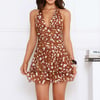 Firefly Nights Halter Mini Dress Brown