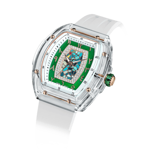 TSAR BOMBA Women's Quartz Watch | Arab White | Swiss Movement Wristwatch | Cubic Zirconia Mother of Pearl Dial | Waterproof Sapphire Glass | Nucleus Femme 02 TB8219L