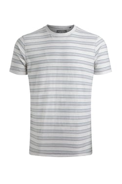 Weird Fish Steve Striped T-Shirt Ecru Size 4XL