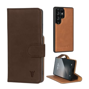 Galaxy S25 Ultra Detachable Wallet Case (Qi2/MagSafe Charging Compatible) - Nubuck / Dark Brown