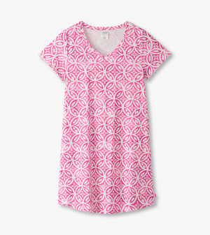 Women's Pink Lotus Polyknit Nightdress