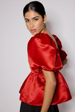 Red Satin Nova Top