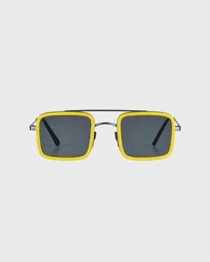 Vilebrequin - White Tulipwood Men Sunglasses - Vbq X Shelter - Sunglasses - Valentin - Yellow - Size OSFA