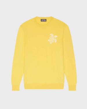 Vilebrequin - Men Cotton Sweater Turtle - Pullover - Rayol - Yellow - Size XXXL