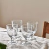 nkuku Yala Hammered Wine Glass Set Of 4 | Glassware | Clear