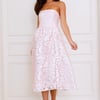 Nora Strapless Midi Dress Pink