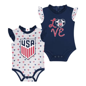 Infant USMNT Outerstuff Fearless 2-Piece Onesie Set / 24 Months