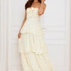 Tranquil Twilight Strapless Maxi Dress Yellow