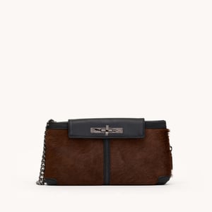 Hammitt Charlotte Calf Hair Gunmetal Sml