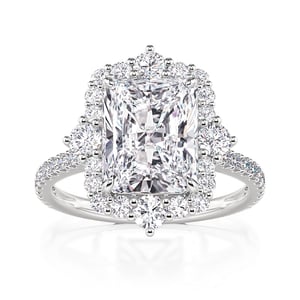 Jeulia Gorgeous Halo Radiant Cut Engagement Ring