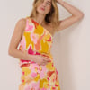 Yellow Floral Connie Mini Shorts